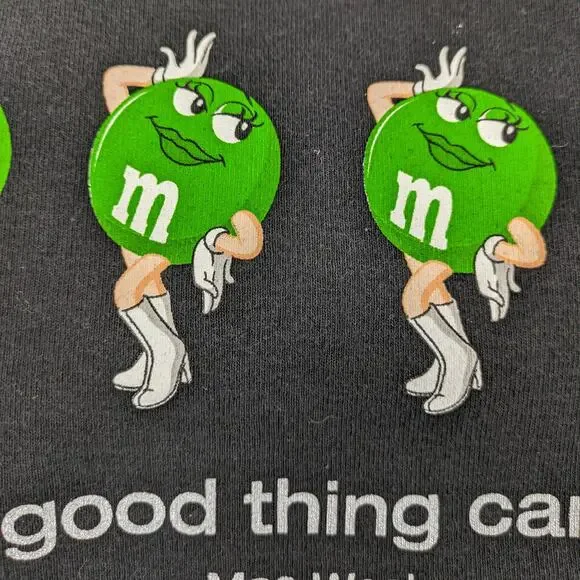 Official M&Ms World Womens One Size Long Sleeve Scoop Neck Shirt Mae West Green - Picture 10 of 13